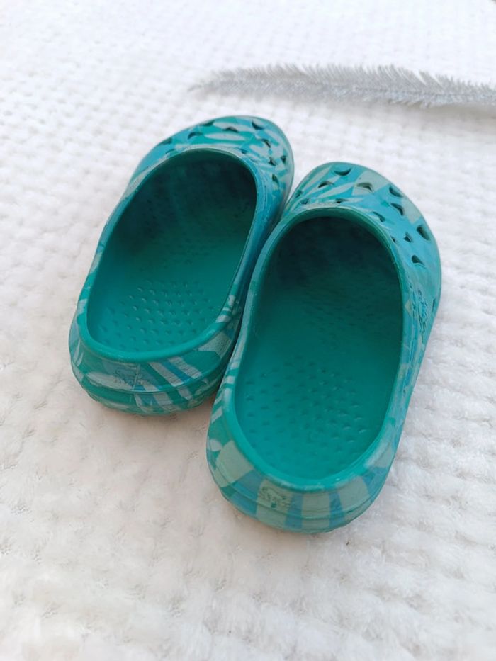 🔸Chaussures type Crocs Bleu Vert - Hipps Taille 24 25🔸 - photo numéro 2
