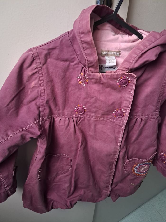 Manteau mi-saison avec capuche fille 18 mois 81 cm Orchestra - photo numéro 5