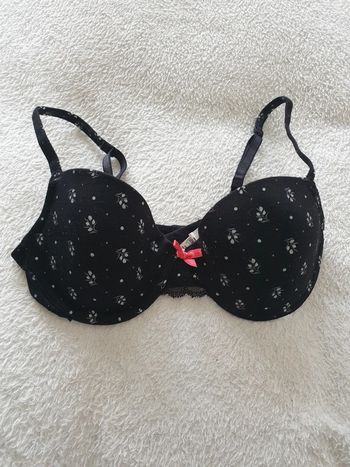Soutien-gorge neuf 90B noir et gris
