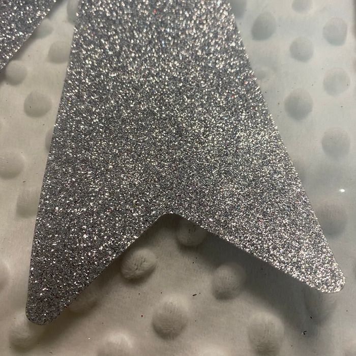✨ Grand nœud argenté pailleté – déco de Noël - photo numéro 3