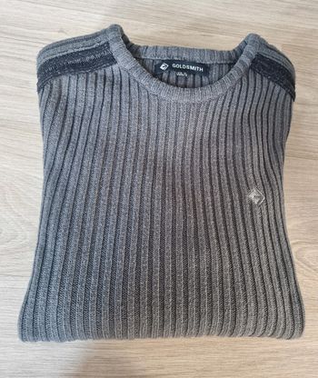 Pull col rond gris/noir Goldsmith Homme Taille xxl