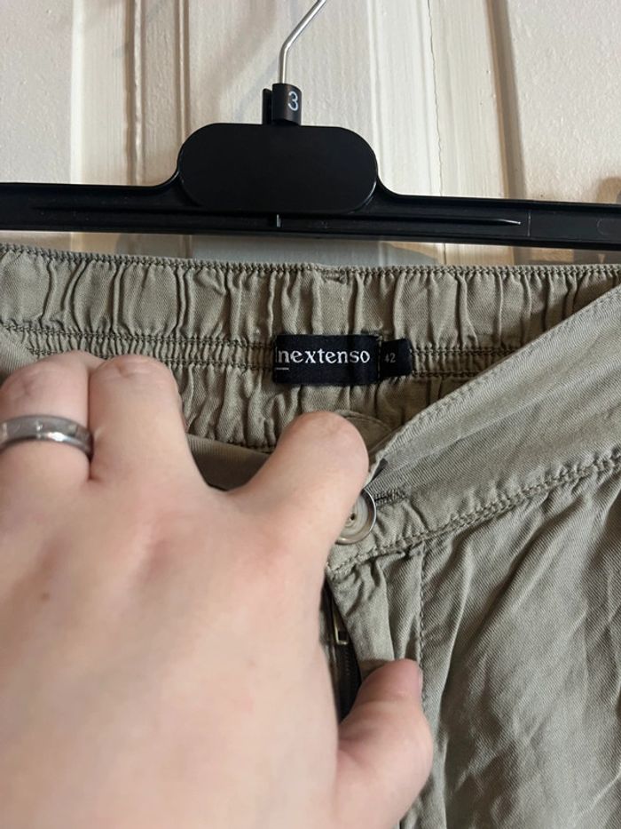 Pantalon cargo fluide in extenso taille 42 kaki - photo numéro 4