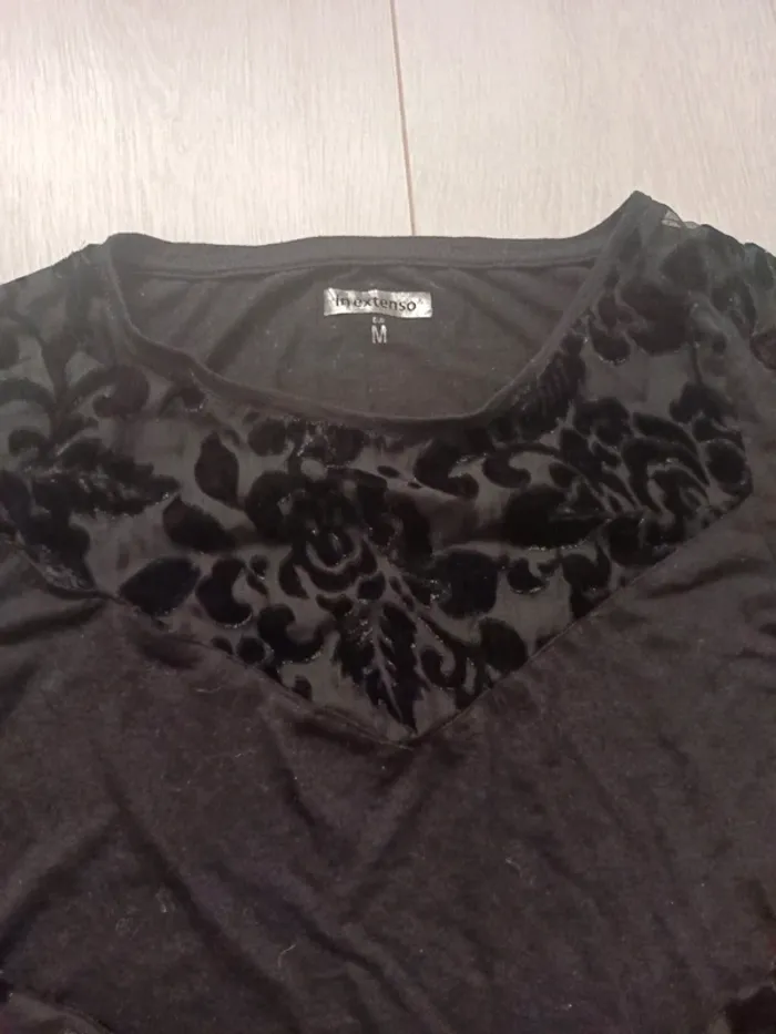 Tee shirt noir In Extenso M - photo numéro 2