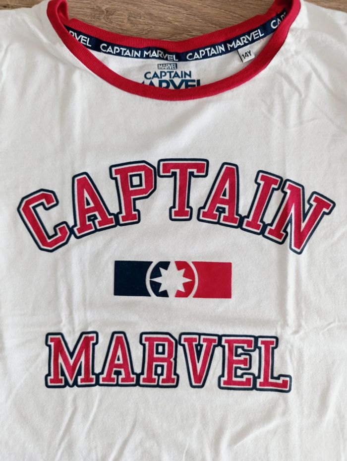 T-shirt manches courtes Captain Marvel 14 ans