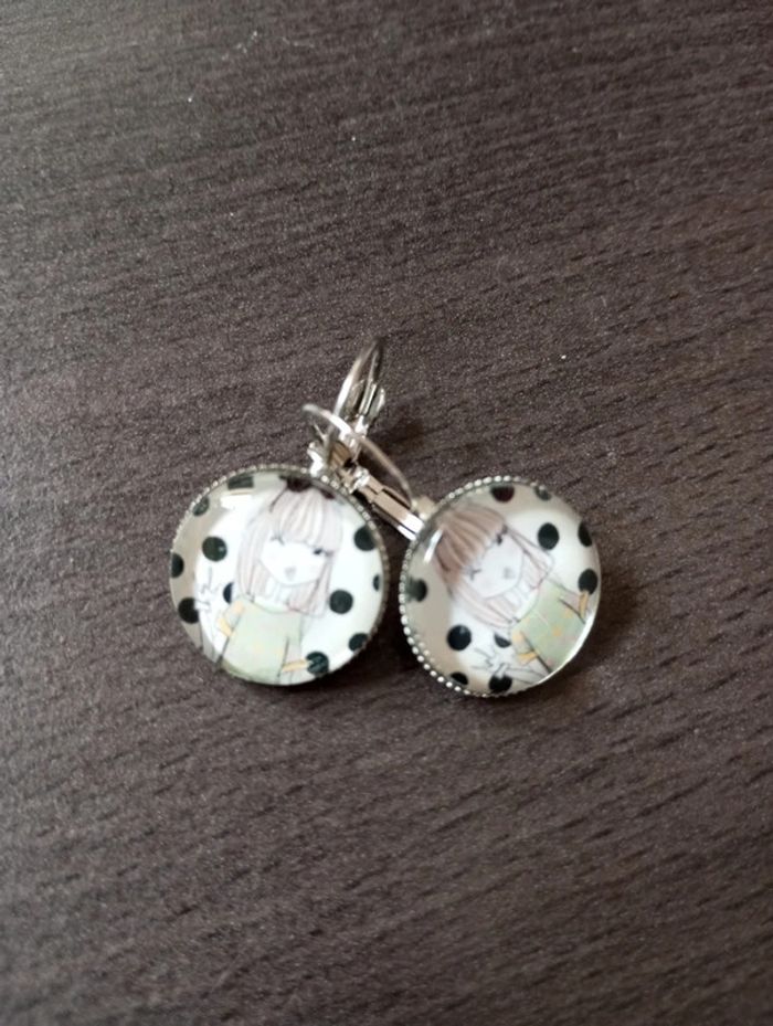 Diverses boucles d'oreilles cabochon - photo numéro 2