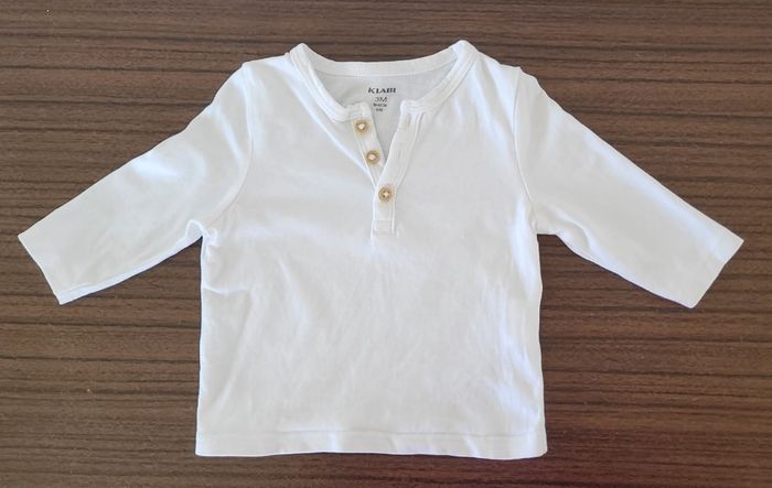 Lot de 2 t-shirts col tunisien 3 mois - photo numéro 3