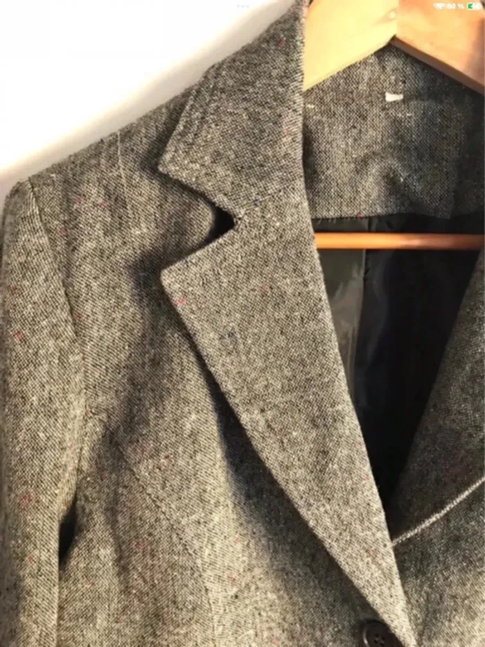Veste blazer en laine et effet tweed taille 40/42 - photo numéro 3