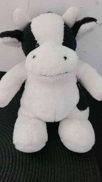 doudou vache blanche noir baby club