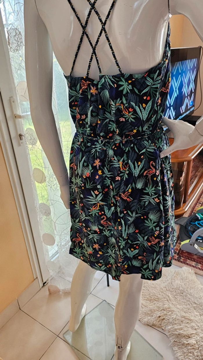 Robe à bretelles motifs flamants roses - photo numéro 3