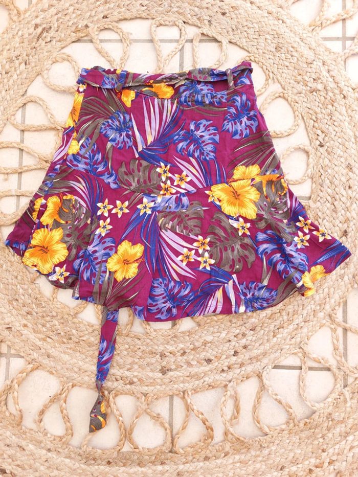 Jupe culotte imprimé hawaïen - photo numéro 2