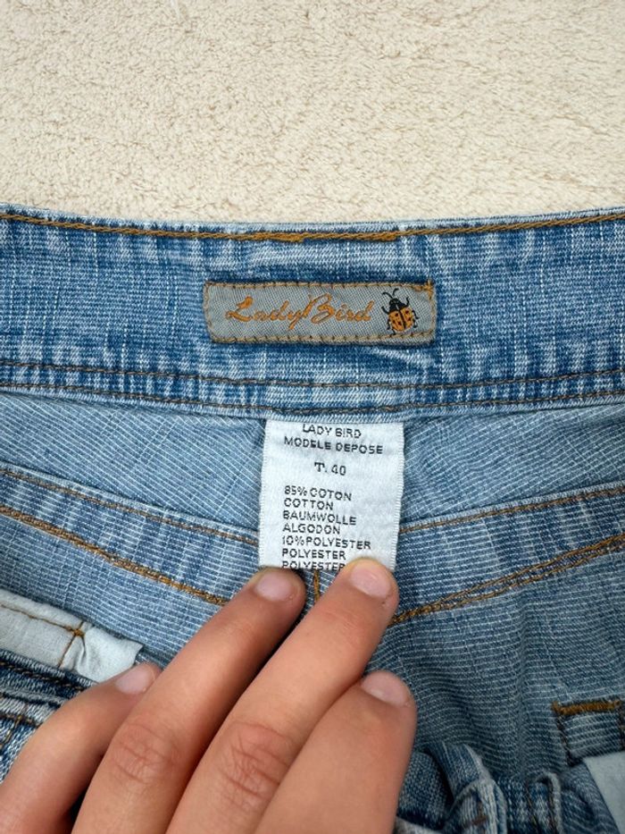 Jeans taille Base évasé bootcut Vintage Bleu Y2k 00’s - photo numéro 7