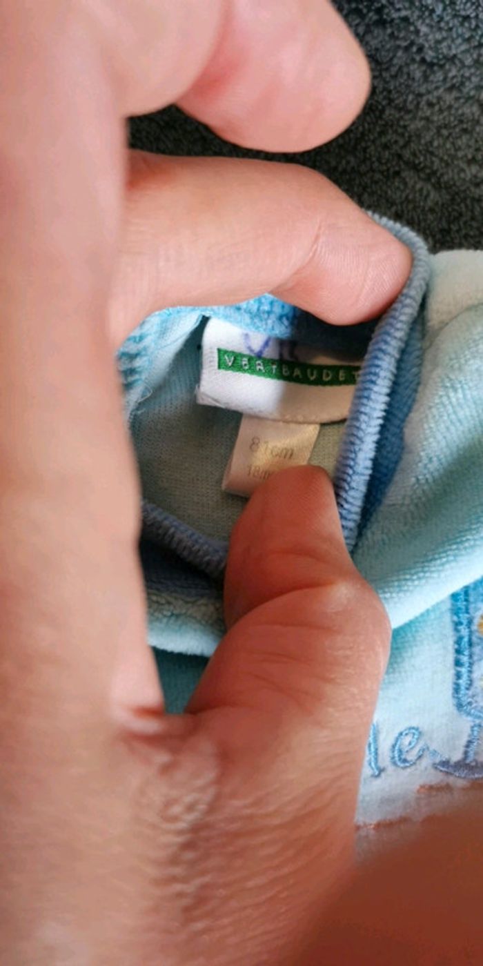 Pyjama velours Verbaudet 18 mois - photo numéro 3