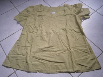 Blouse MC kaki clair J. RIU Taille 42