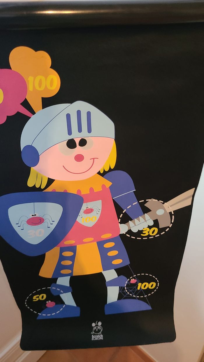 Jeu de fléchettes magnétique chevalier et dinosaure