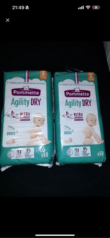 Lot couche taille 3