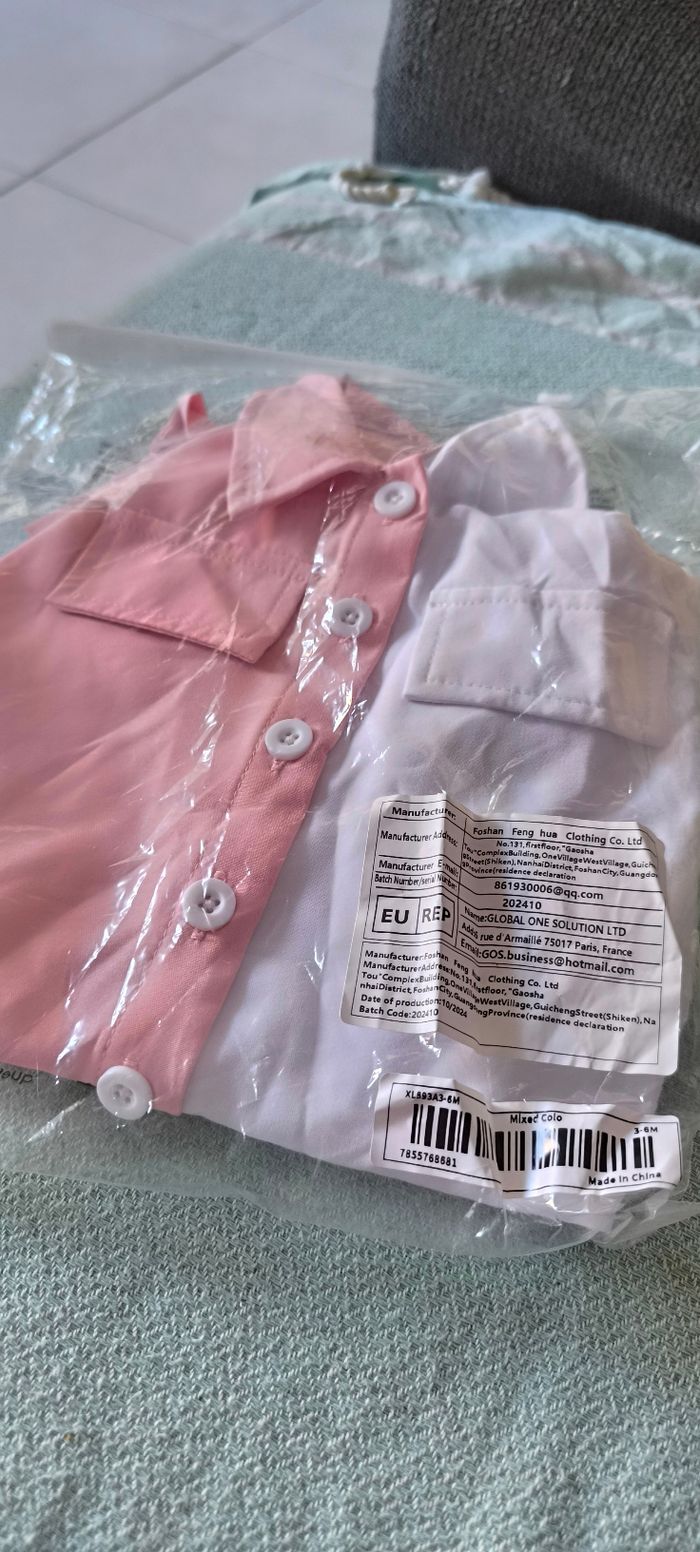 Robe chemise bébé fille taille 3-6 mois neuve - photo numéro 2