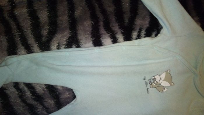 Pyjama mixte Pat et Ripaton en velours turquoise/vert d'eau état neuf