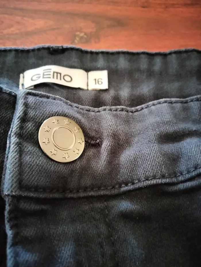 Pantalon toile uni bleu marine en 16 ans Gémo - photo numéro 2