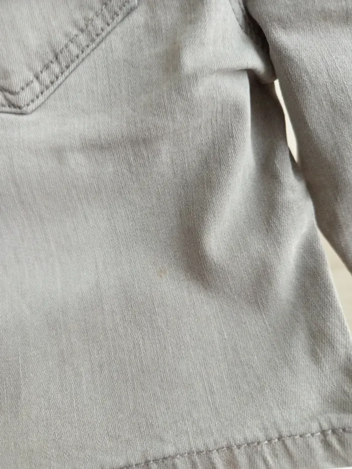 Short en jean gris taille réglable élastique 10 ans - photo numéro 4