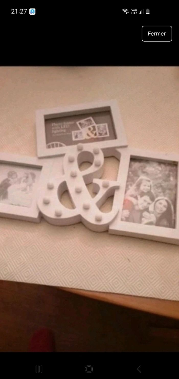 cadre photos lumineux neuf