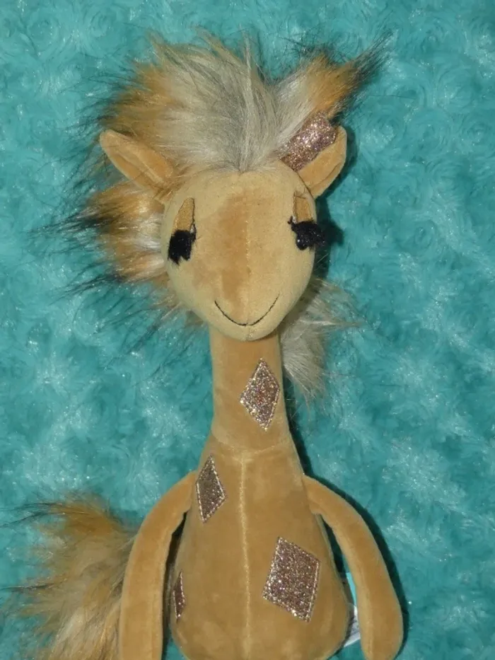 Doudou peluche girafe Gina marron clair Jellycat 🐮Neuf - photo numéro 2