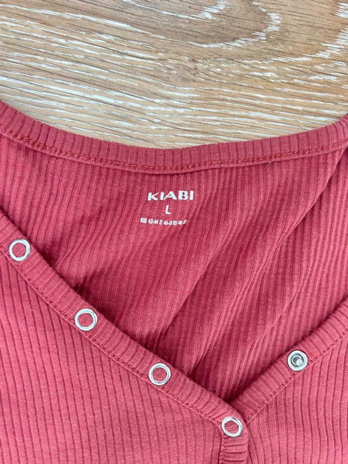 Pyjama bordeaux 2 pièces en coton taille L - 40/42  kiabi - photo numéro 2