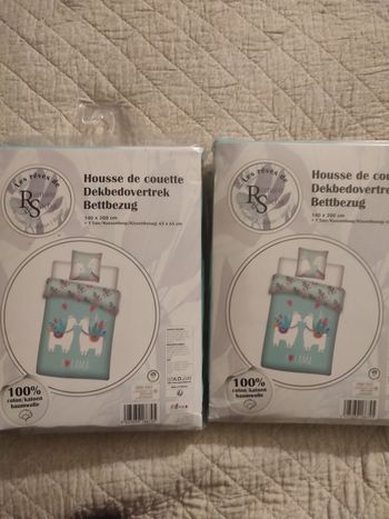 Lot de 2 housses de couette  lama