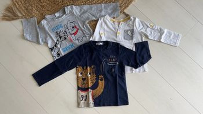 Lot de 2 t-shirt manches longues - 24 mois