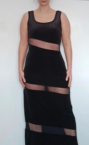 Robe longue velours et voile sexychic TU