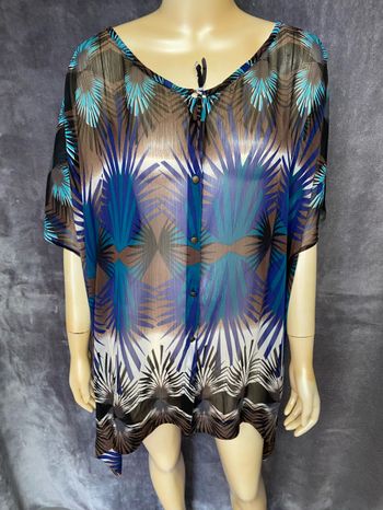 Blouse multicolore transparente un jour ailleurs taille 4