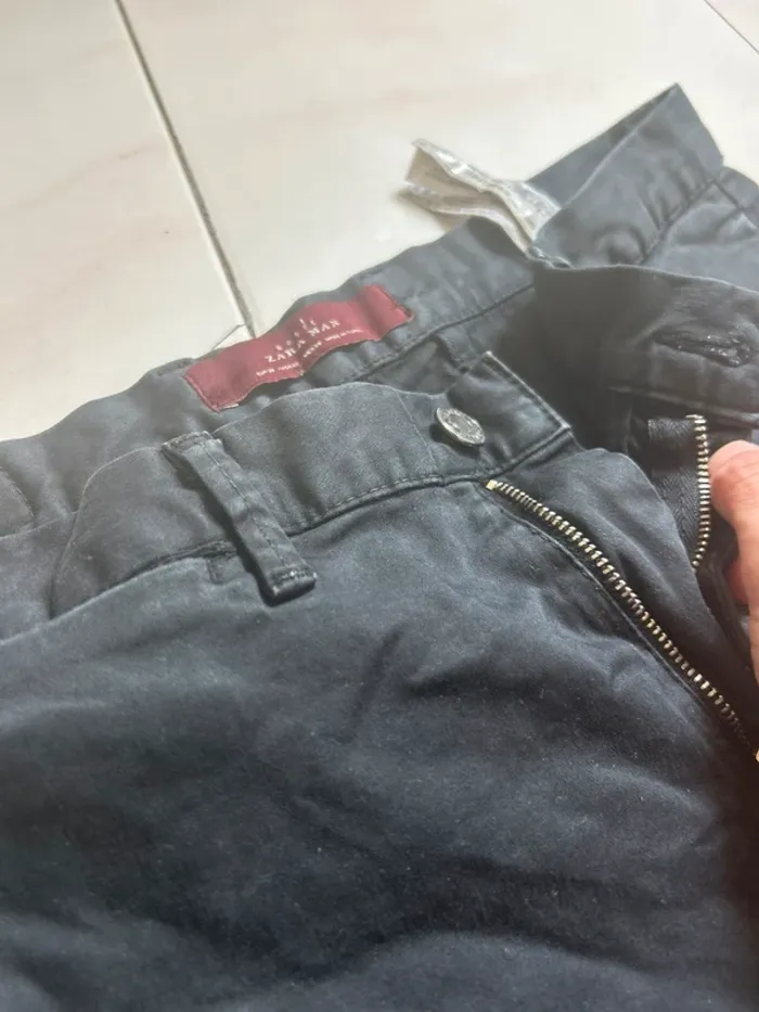 Chino - Zara - 38 noir - photo numéro 3