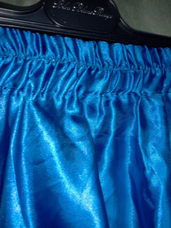 Jupe soleil danse orientale satin bleu royal - photo numéro 3