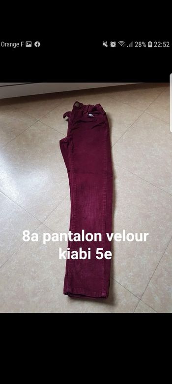 Pantalon velour