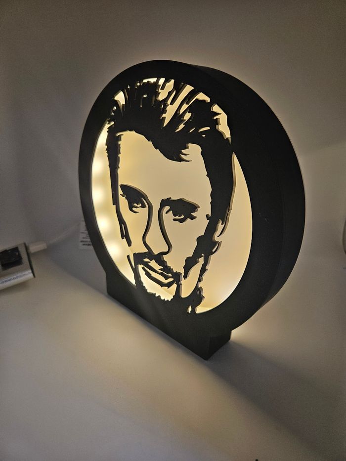 Lampe lumineuse à led johnny hallyday - photo numéro 4