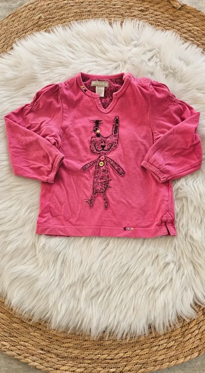 Lot de 6 tee shirts manche longue 18 mois fille - photo numéro 4