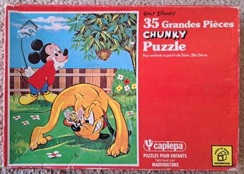 🧩 Puzzle vintage 35 pièces Walt Disney Mickey Pluto