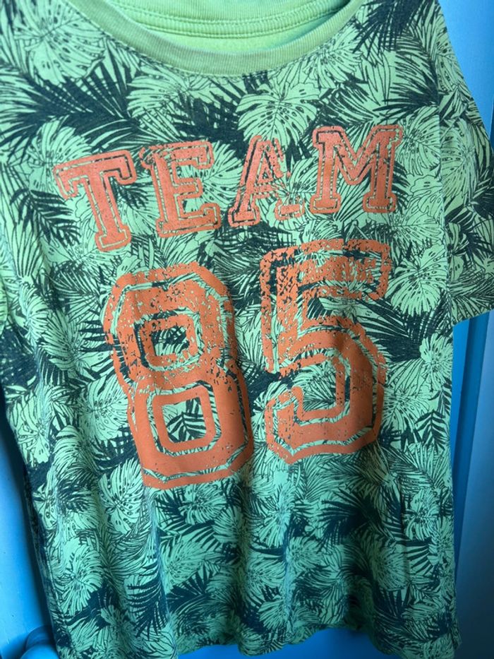 Tee shirt vert motif feuille, 6 ans, losan kids - photo numéro 2