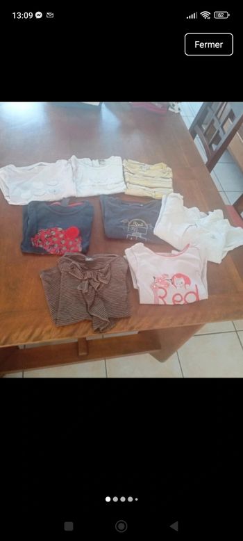 Lot de 8 t-shirts manches longues 2 ans 