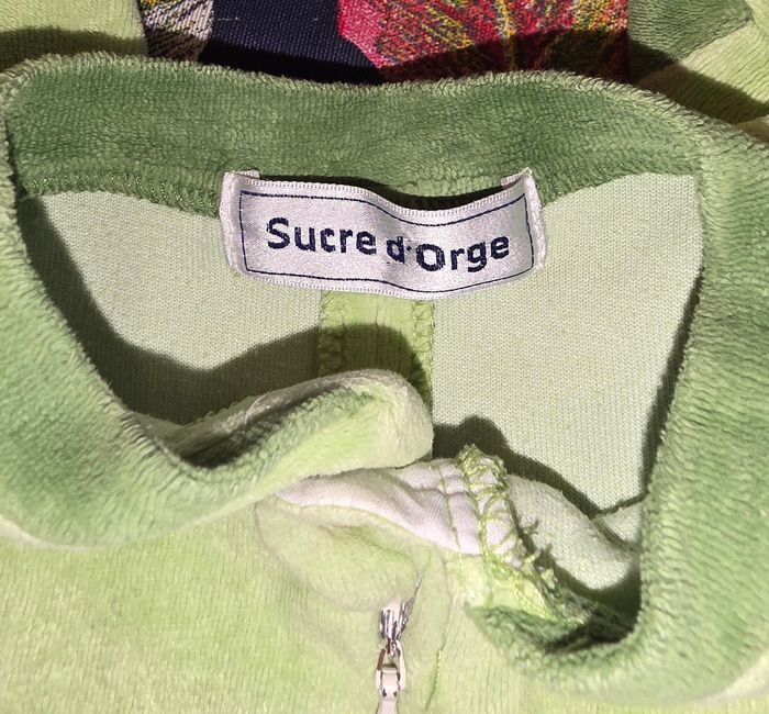 Pyjama velours une pièce vert 24 mois - photo numéro 4