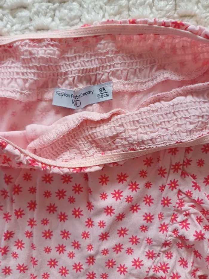 Jupe taille élastique à fleurs - photo numéro 2