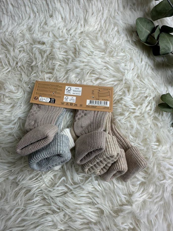 Lot de 5 paires de chaussettes Hema taille 6-12 mois en bambou - photo numéro 3