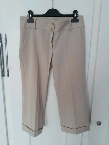 Pantacourt femme beige T2