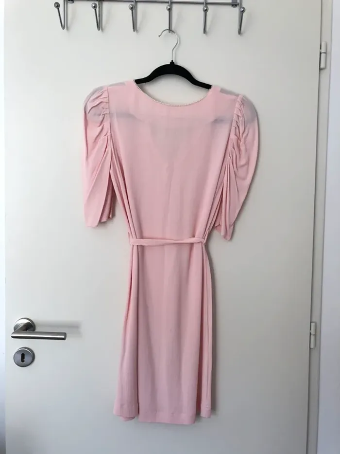 Robe rose poudrée à perles Claudie Pierlot taille 38 - photo numéro 8