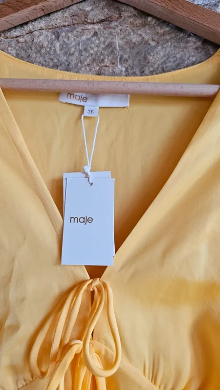 Robe patineuse Maje jaune - photo numéro 4