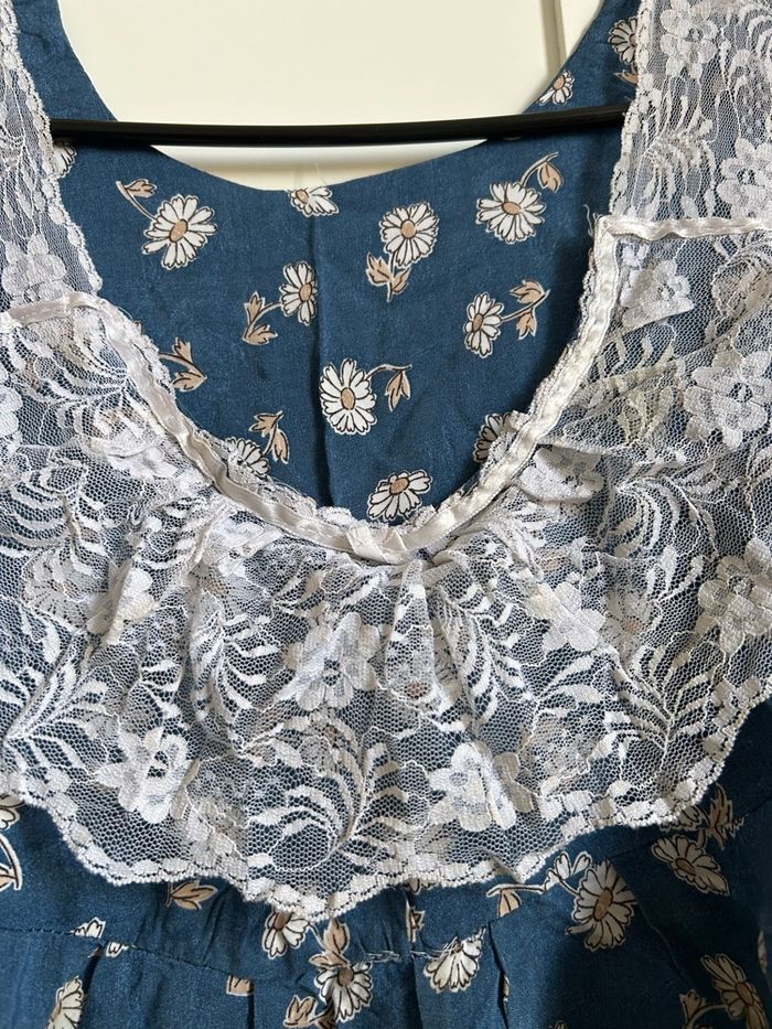 Robe bleu à motifs ongue Boutique Indépendante Taille Unique - photo numéro 5