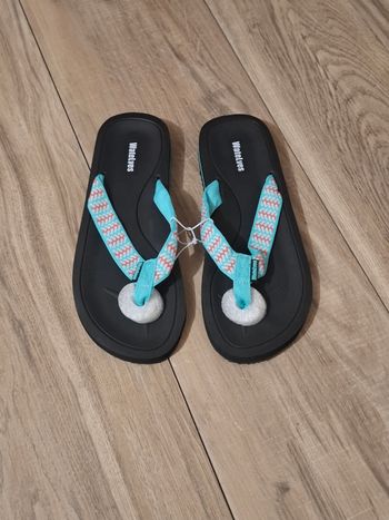 Tongs claquettes été plage vacances Mixte turquoise