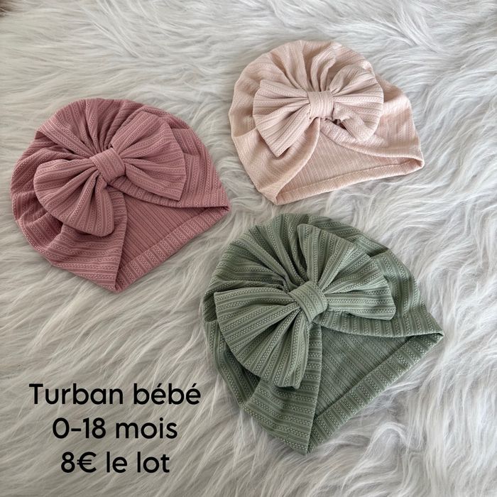 Lot de 3 turbans 0-18 mois