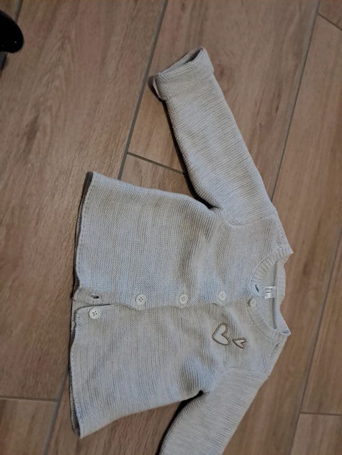 Gilet bouton avec motif cœur orchestra 12 mois - photo numéro 2