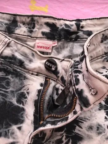 Pantalon Jean original noir et écru