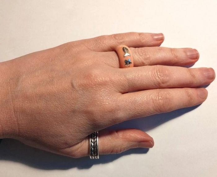 Bague Clio Blue rose et argent - photo numéro 6